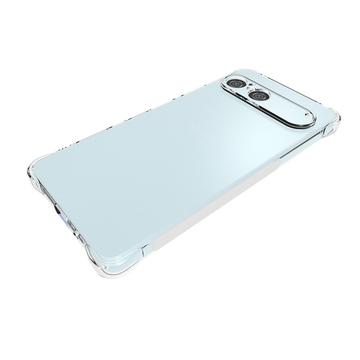 Sony Xperia 10 VII Stødsikkert Silikone Cover - Gennemsigtig
