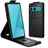 Sony Xperia 10 VII lodret flip-etui med stativ - sort