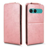 Sony Xperia 10 VII lodret flip-etui med stativ - rosaguld