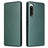 Sony Xperia 5 IV Flip Cover - Karbonfiber - Grøn