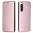 Sony Xperia 5 IV Flip Cover - Karbonfiber - Rødguld