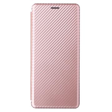 Sony Xperia 5 IV Flip Cover - Karbonfiber - Rødguld