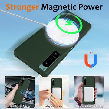 Sony Xperia 5 IV Liquid Silikone Cover - MagSafe Kompatibel - Mørkegrøn