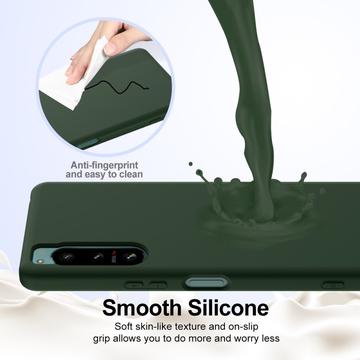 Sony Xperia 5 IV Liquid Silikone Cover - MagSafe Kompatibel - Mørkegrøn
