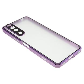 Sony Xperia 5 IV Magnetisk Cover med Hærdet Glas til Bagsiden - Lilla