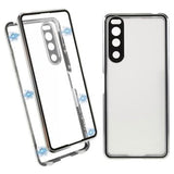 Sony Xperia 5 IV Magnetisk Cover med Hærdet Glas til Bagsiden - Sølv
