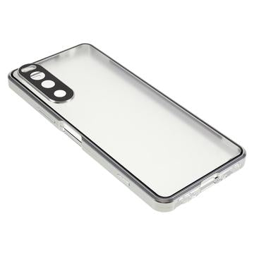 Sony Xperia 5 IV Magnetisk Cover med Hærdet Glas til Bagsiden - Sølv
