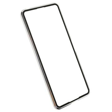 Sony Xperia 5 IV Magnetisk Cover med Hærdet Glas til Bagsiden - Sølv