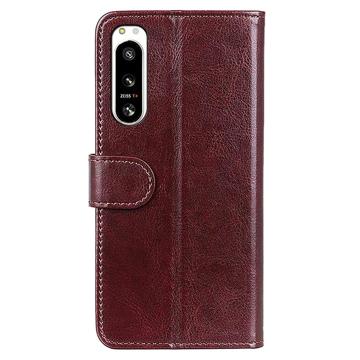 Sony Xperia 5 IV Pung Taske med Magnetisk Lukning - Brun
