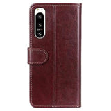 Sony Xperia 5 IV Pung Taske med Magnetisk Lukning - Brun