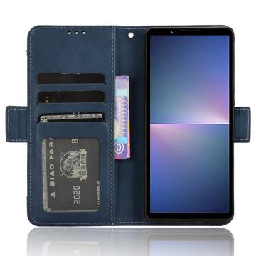 Sony Xperia 5 V Pung Cover med Kortholder - Blå