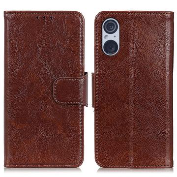 Sony Xperia 5 V Elegant Series Pung med Stativfunktion - Brun