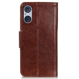 Sony Xperia 5 V Elegant Series Pung med Stativfunktion - Brun