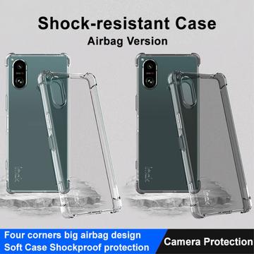 Sony Xperia 5 V Imak Faldsikkert TPU Cover - Gennemsigtig
