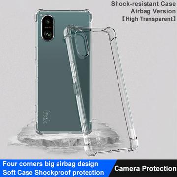 Sony Xperia 5 V Imak Faldsikkert TPU Cover - Gennemsigtig
