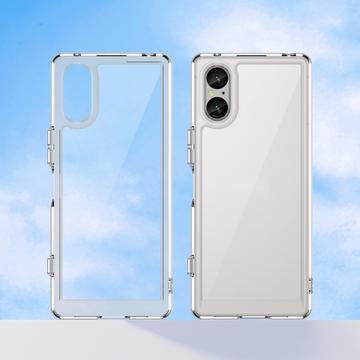 Sony Xperia 5 V Ridsefast Hybrid Cover - Gennemsigtig