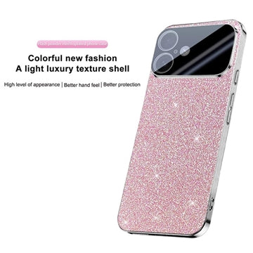 iPhone 17 Mousserende Glitter Hybrid Cover - Pink