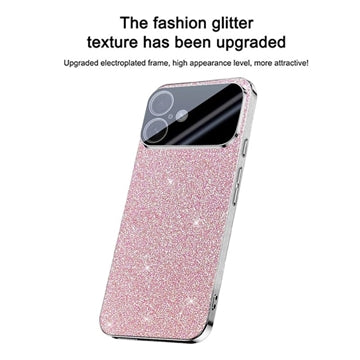 iPhone 17 Mousserende Glitter Hybrid Cover - Pink