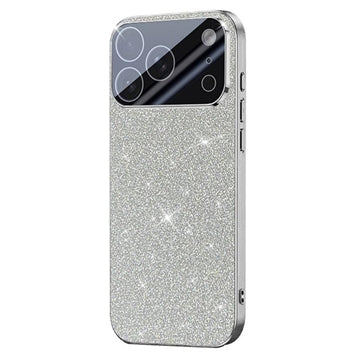 iPhone 17 Pro Mousserende Glitter Hybrid Cover - Sølv