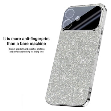 iPhone 17 Mousserende Glitter Hybrid Cover - Sølv