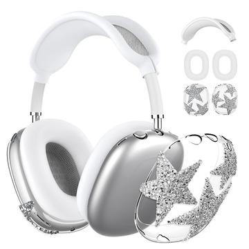 Sparkly Star 3-i-1 beskyttelsessæt til AirPods Max - Sølv