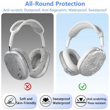 Sparkly Star 3-i-1 beskyttelsessæt til AirPods Max - Sølv