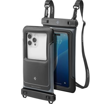 Spigen A611P Universal vandtæt flydende etui - IPX8/30m, 2-pak - mat sort