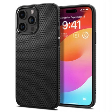 iPhone 15 Pro Spigen Liquid Air TPU Cover - Sort