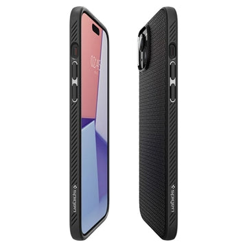 iPhone 15 Spigen Liquid Air TPU Cover - Sort