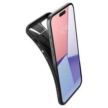 iPhone 15 Spigen Liquid Air TPU Cover - Sort