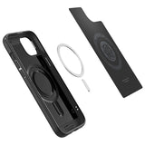 iPhone 15 Spigen Mag Armor Hybrid Cover - Mat Sort