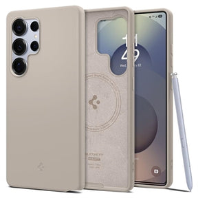 Samsung Galaxy S25 Ultra Spigen Silicone Fit MagFit Cover - Naturlig titanium
