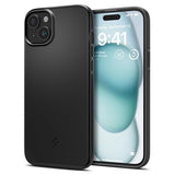 iPhone 15 Spigen Thin Fit Hybrid Cover - Sort