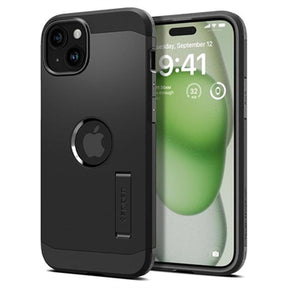 iPhone 15 Spigen Tough Armor Mag Cover - Sort