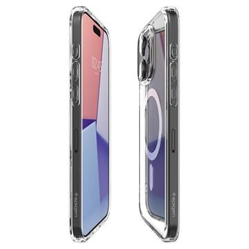 iPhone 15 Pro Max Spigen Ultra Hybrid Mag Cover - Hvid / Klar