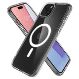 iPhone 15 Spigen Ultra Hybrid Mag Cover - Hvid / Gennemsigtig