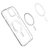 iPhone 15 Spigen Ultra Hybrid Mag Cover - Hvid / Gennemsigtig