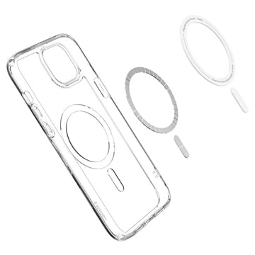 iPhone 15 Spigen Ultra Hybrid Mag Cover - Hvid / Gennemsigtig