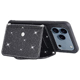 iPhone 17 Pro Stardust Cover med Kortholder - Sort