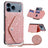 iPhone 17 Pro Stardust Cover med Kortholder - Pink