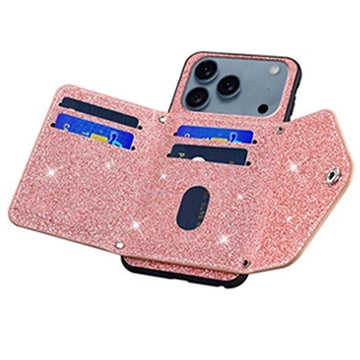 iPhone 17 Pro Stardust Cover med Kortholder - Pink