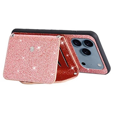 iPhone 17 Pro Stardust Cover med Kortholder - Pink