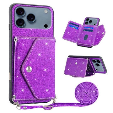 iPhone 17 Pro Stardust Cover med Kortholder - Lilla
