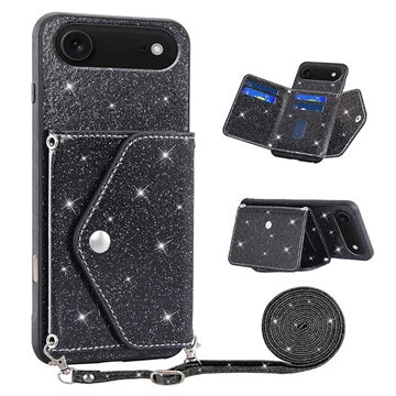 iPhone Air Stardust Cover med Kortholder - Sort