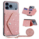 iPhone 17 Pro Max Stardust Cover med Kortholder - Pink