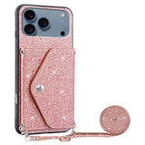 iPhone 17 Pro Max Stardust Cover med Kortholder - Pink