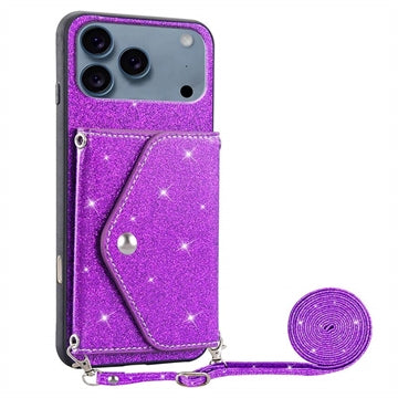 iPhone 17 Pro Max Stardust Cover med Kortholder - Lilla