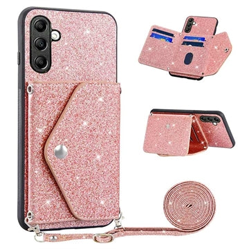 Stardust Samsung Galaxy A14/A14 5G Cover med Kortholder - Pink