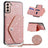 Stardust Samsung Galaxy S23 5G Cover med Kortholder - Pink