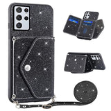 Stardust Samsung Galaxy S23 Ultra 5G Cover med Kortholder - Sort